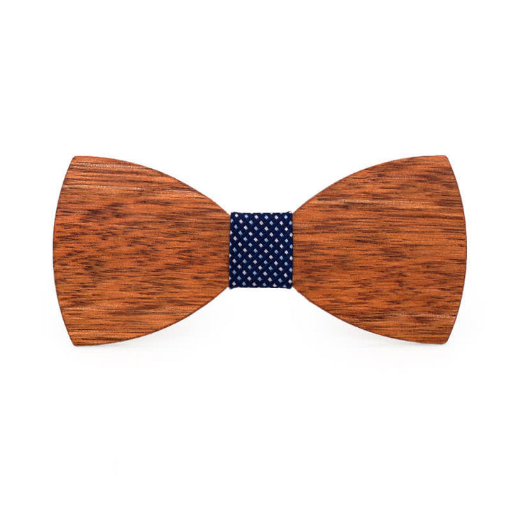 Pajarita de madera con diseño de begonia vintage para hombre