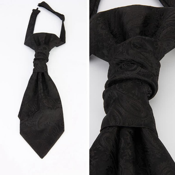 Chaleco de traje de cachemira para hombre con corbata preatada