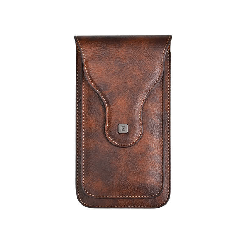 Estuche para teléfono móvil con clip magnético de doble capa y cinturón