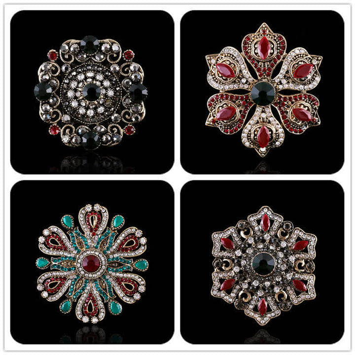 Broche de cristal barroco de palacio para mujer