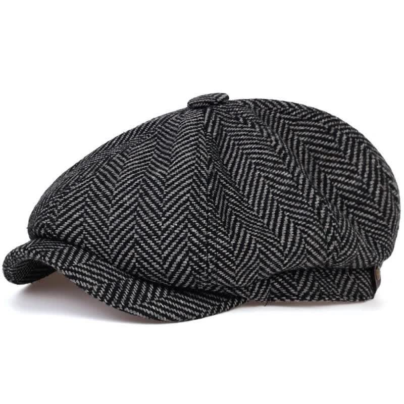 Boina octogonal con diseño de espiga de Peaky Blinders