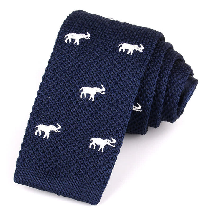 Corbata de punto ajustada con motivos repetidos para hombre