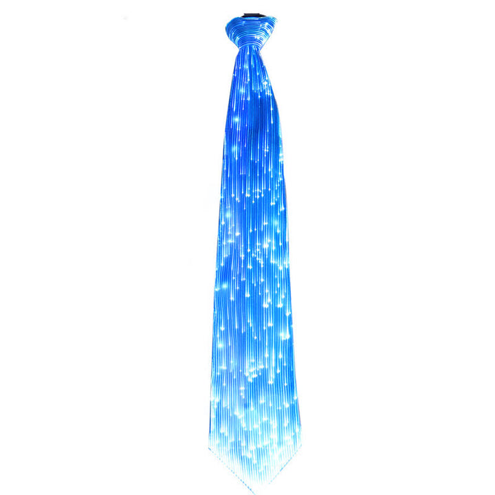 Corbata luminosa futurista de fibra óptica