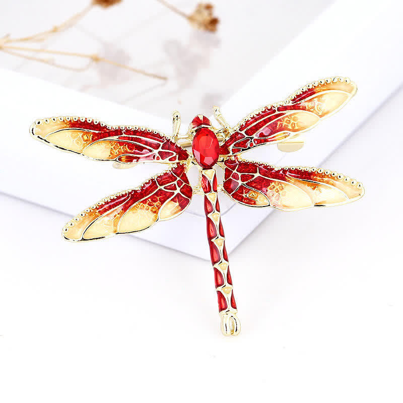 Broche de libélula esmaltado muy bonito para mujer