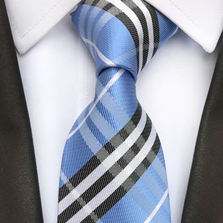Corbata clasica escocesa a cuadros para hombre 