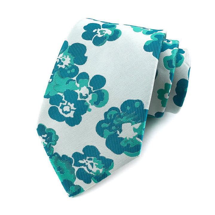 Corbata de lujo con diseño floral moderno para hombre