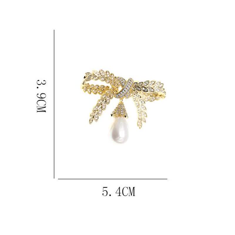 Broche de lazo de trigo barroco para mujer