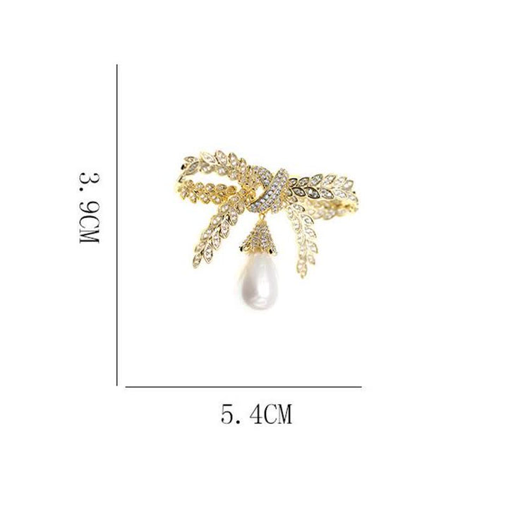 Broche de lazo de trigo barroco para mujer