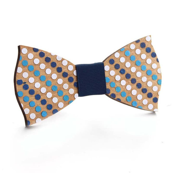 Pajarita de madera con pintura de piezas de rompecabezas para hombre