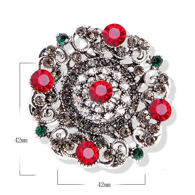 Broche de flor hueca estilo barroco para mujer