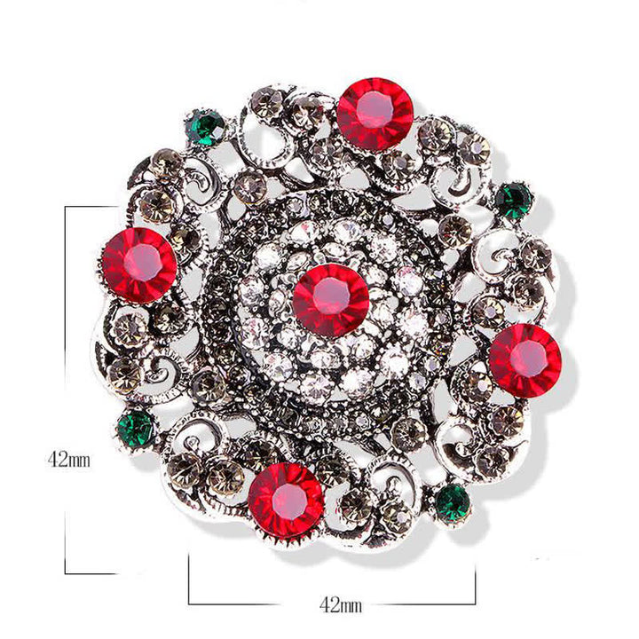 Broche de flor hueca estilo barroco para mujer