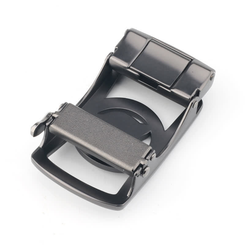 Cinturón de cuero con hebilla automática de cabeza de tigre para hombre