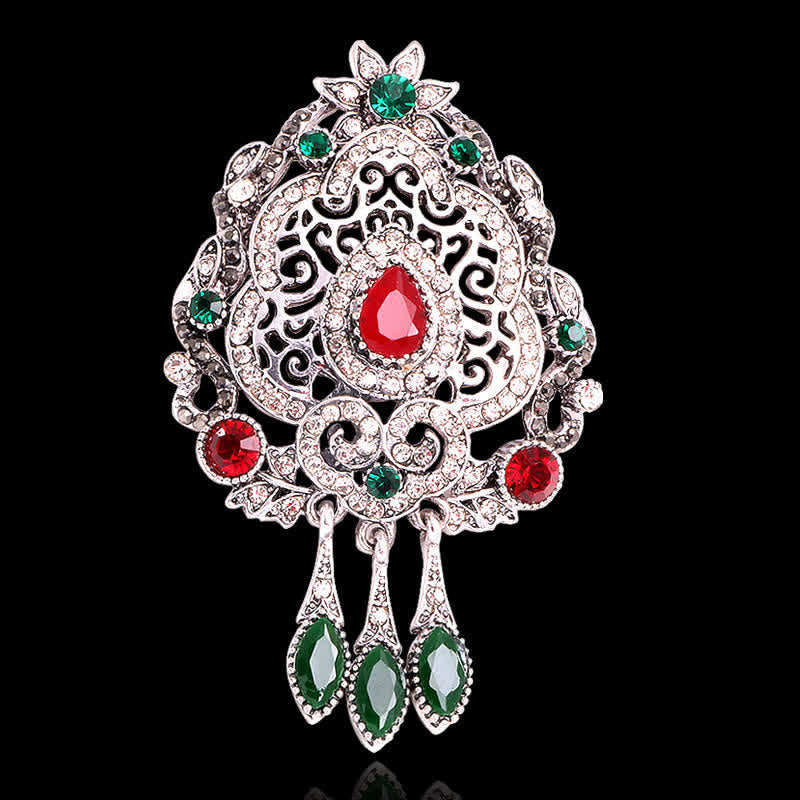 Broche de gota de agua bohemio exótico para mujer