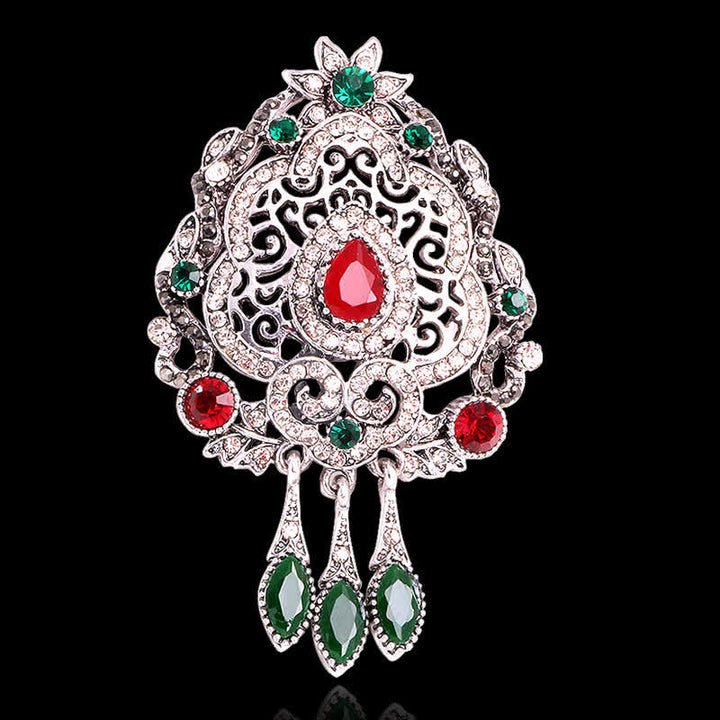 Broche de gota de agua bohemio exótico para mujer