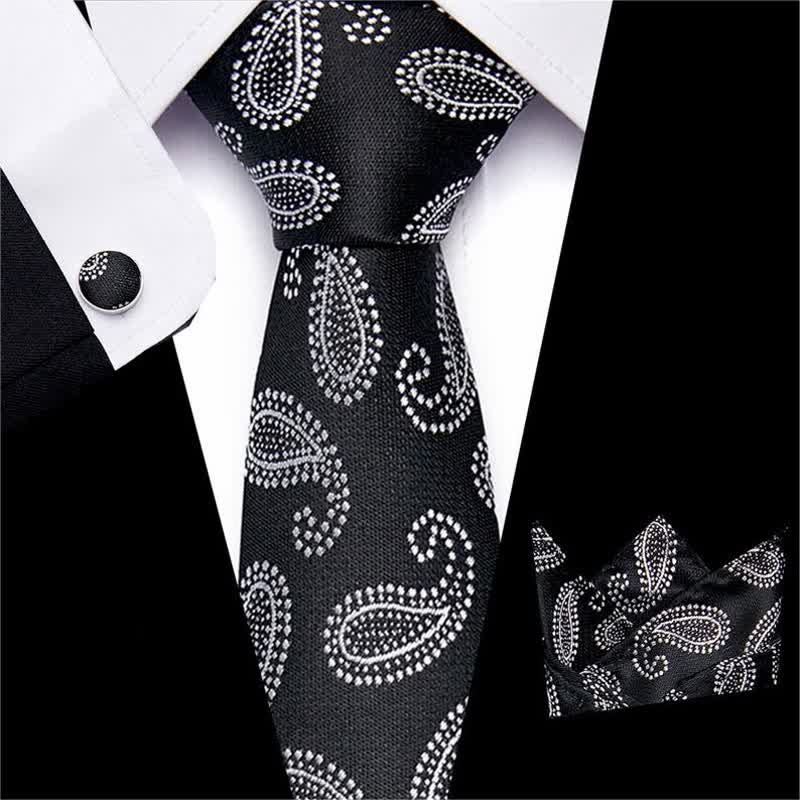 Conjunto de 3 corbatas clásicas de cachemira para hombre