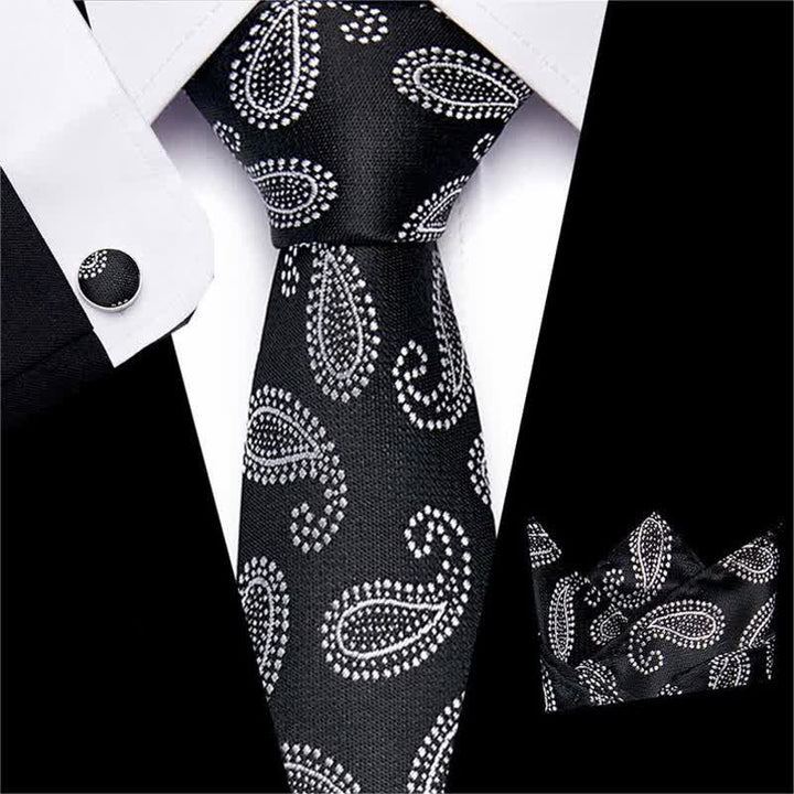 Conjunto de 3 corbatas clásicas de cachemira para hombre