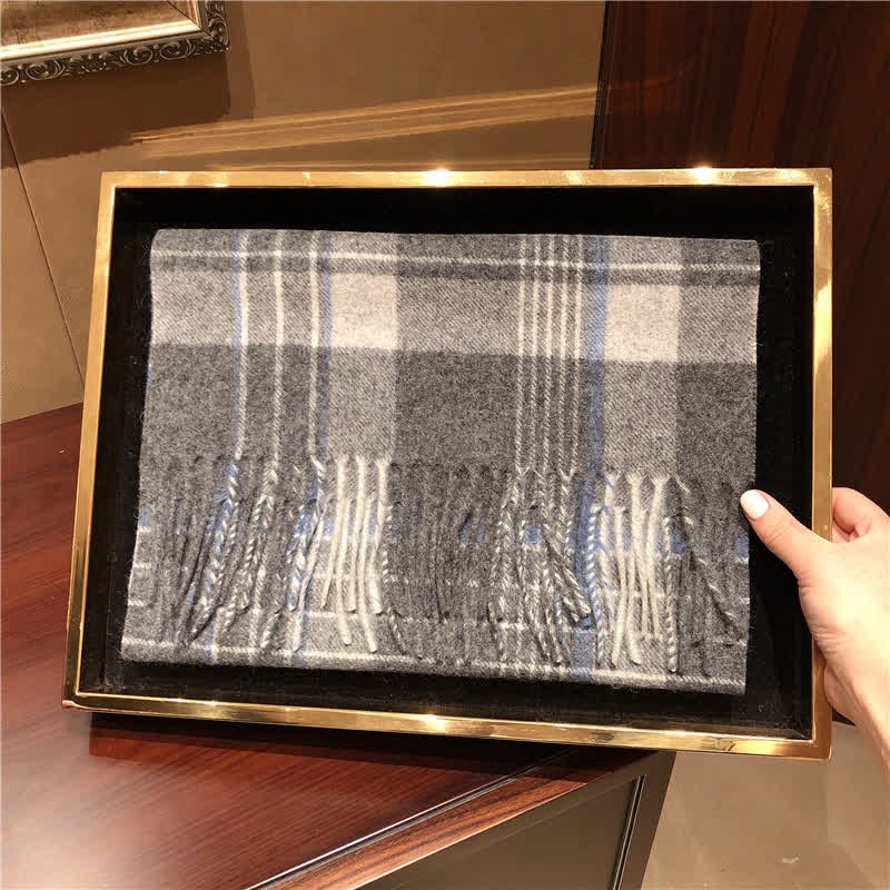 Bufanda unisex de cuadros grandes y cálidos de Lamb Edinburgh - image 19