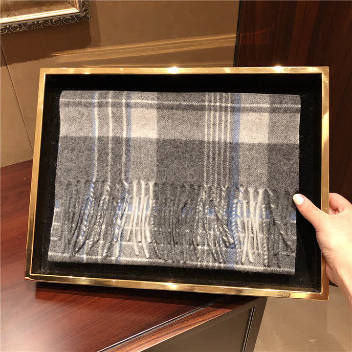 Bufanda unisex de cuadros grandes y cálidos de Lamb Edinburgh - image 19