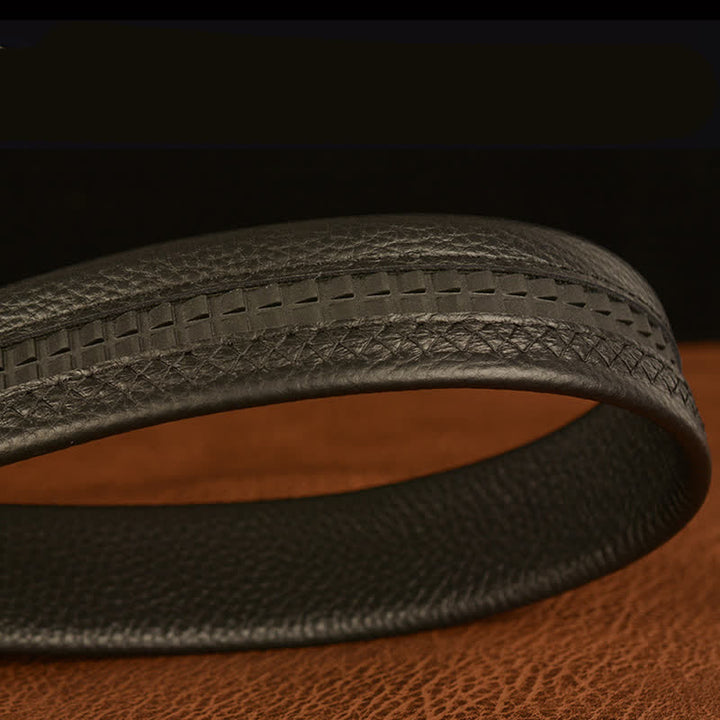 Cinturón de cuero con hebilla automática para hombre, estilo ejecutivo, con águila y halcón