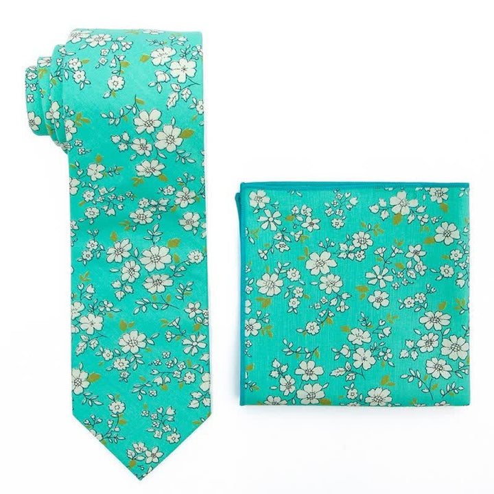 Conjunto de 2 corbatas con estampado floral de margaritas y rosas para hombre