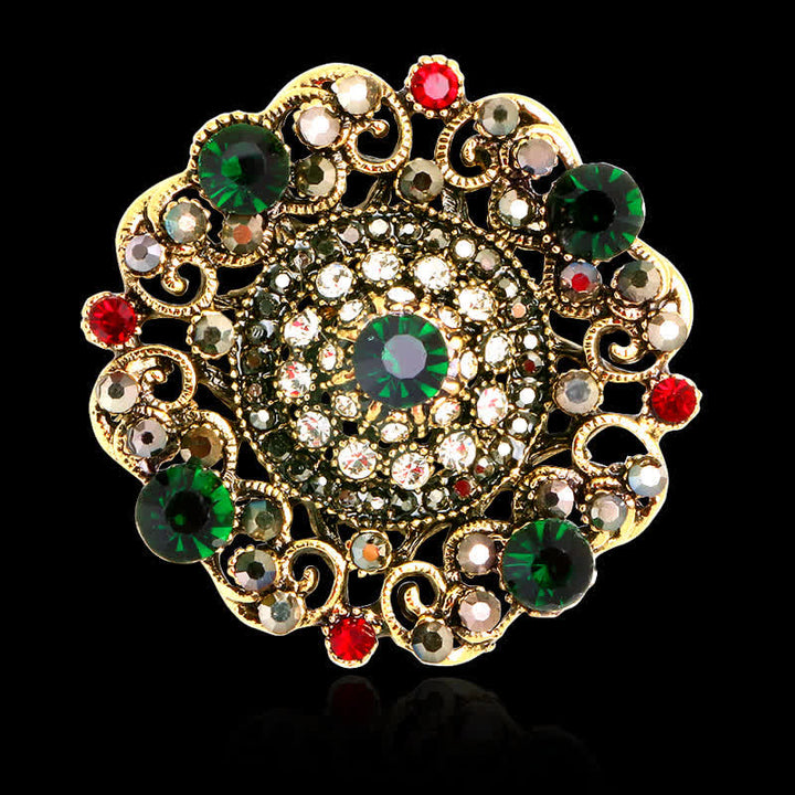 Broche de flor hueca estilo barroco para mujer
