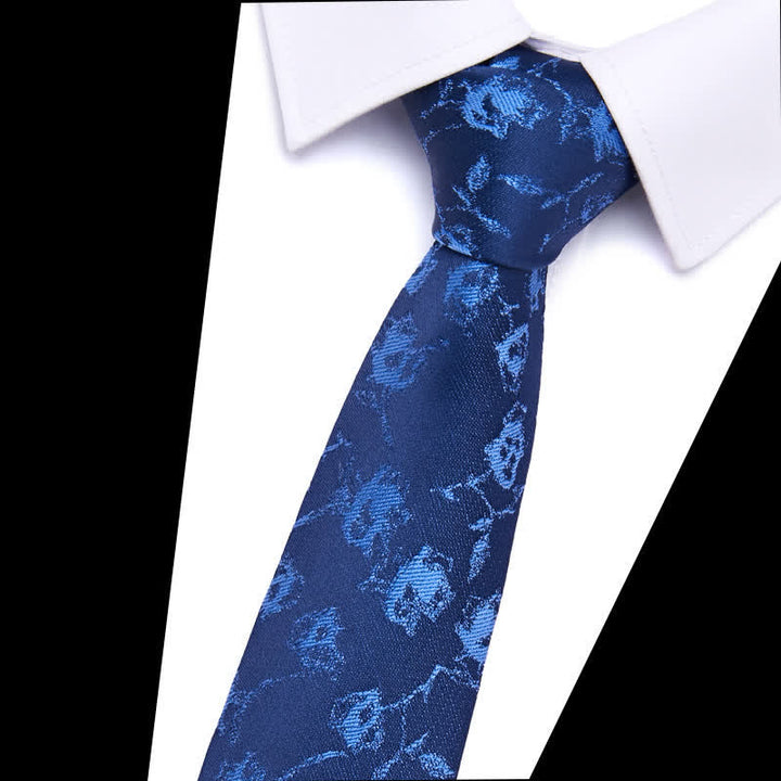 Corbata floral con hojas botánicas para hombre