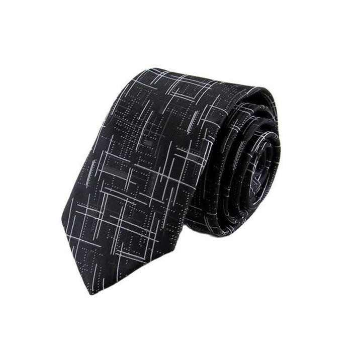 Corbata fina de líneas deslumbrantes y modernas para hombre