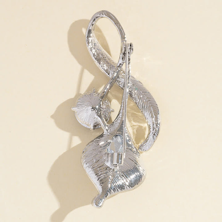 Broche floral azul brillante para mujer