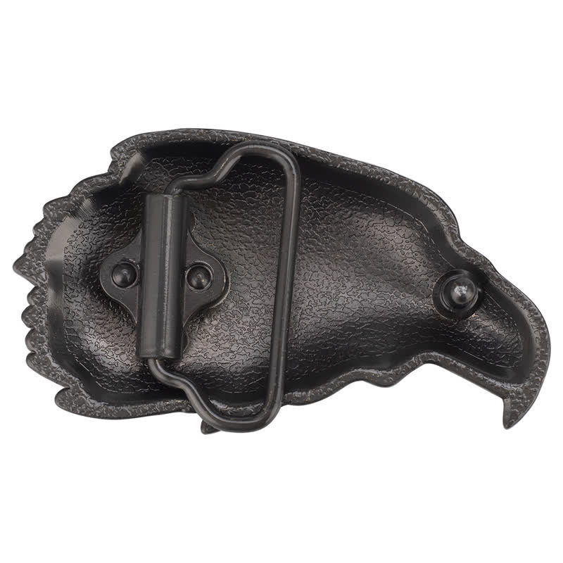 Cinturón de cuero con hebilla de cabeza de águila calva en 3D para hombre hecho a mano