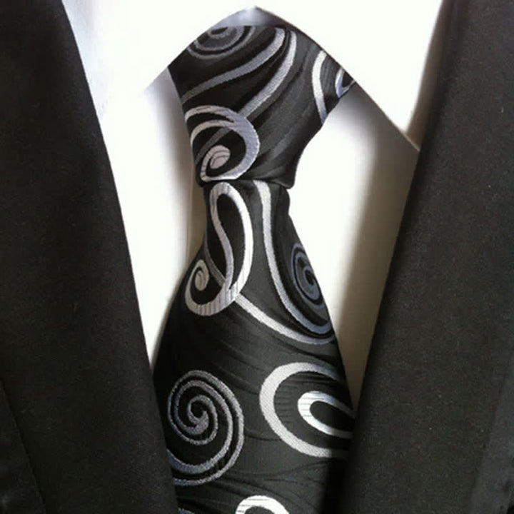Corbata con estampado de cachemira y ondas Hurricane para hombre