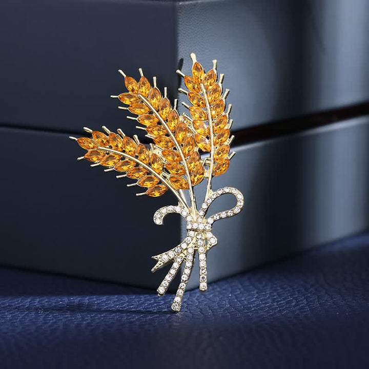 Broche de lazo de trigo brillante para mujer