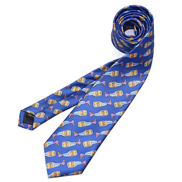 Corbata estampada divertida y creativa para hombre. 
