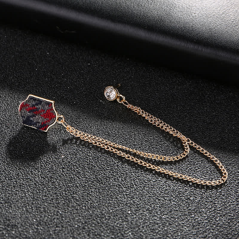 Broche de tela con personalidad británica para hombre