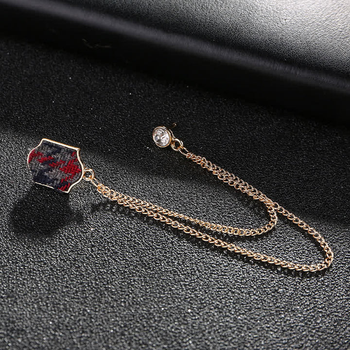 Broche de tela con personalidad británica para hombre