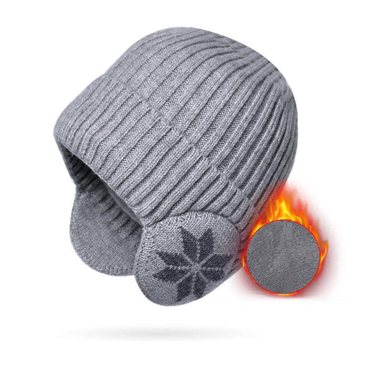 Gorro de punto grueso y cálido para invierno unisex