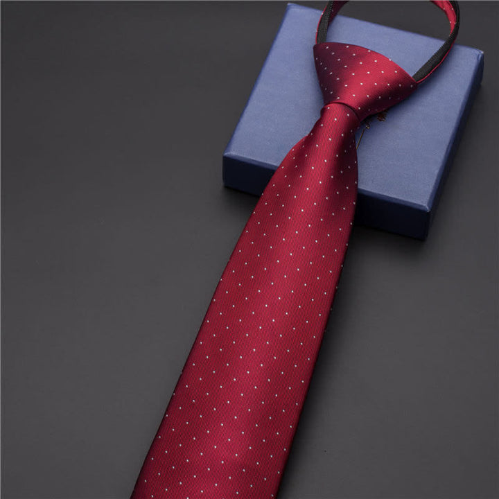 Corbata de negocios con cremallera para hombre, novedosa