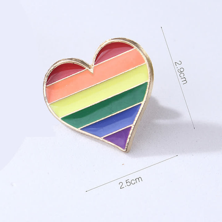 4 broches con la bandera del arcoíris Love Is Love