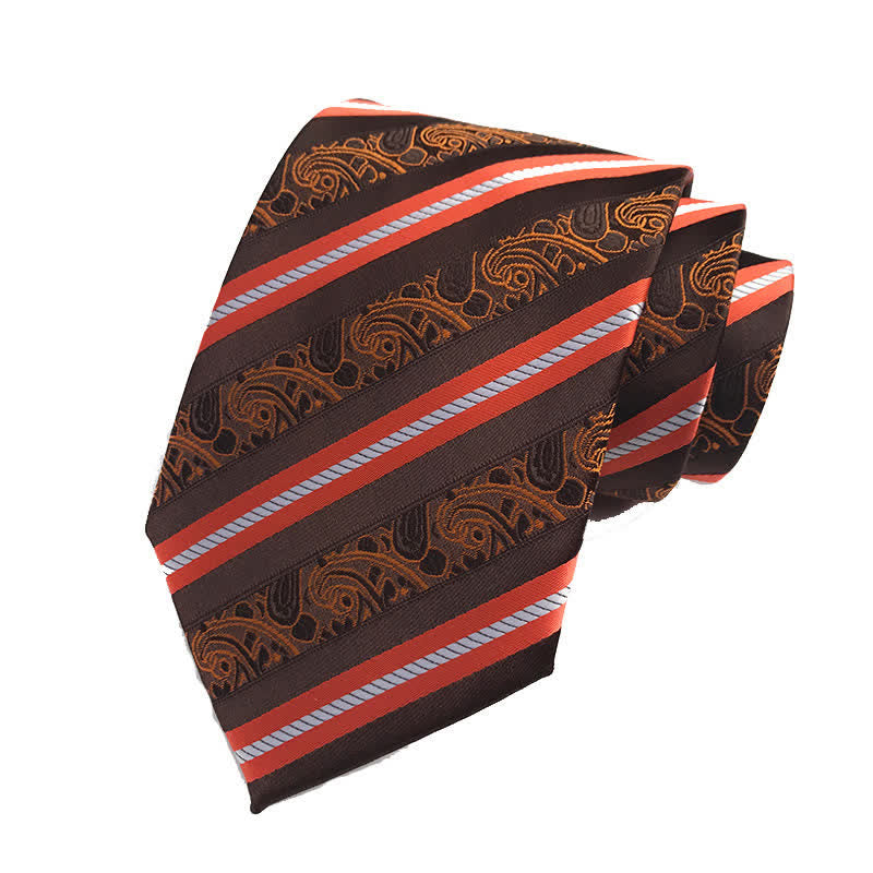 Corbata de rayas de cachemira mixta para hombre