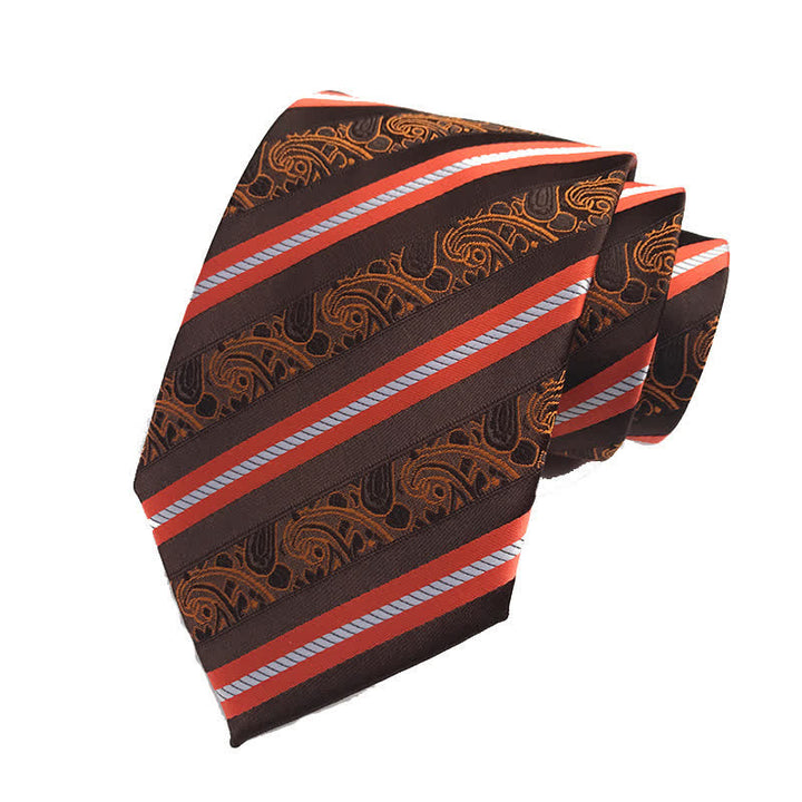 Corbata de rayas de cachemira mixta para hombre