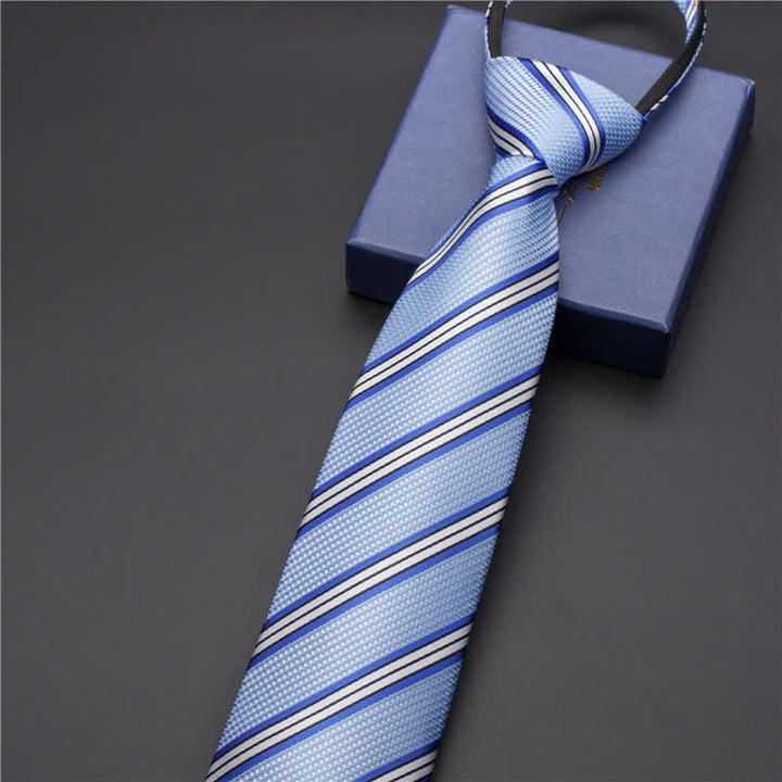 Corbata de negocios con cremallera para hombre, novedosa