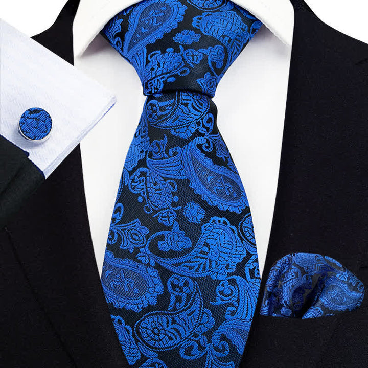Conjunto de 3 corbatas de cachemira exóticas para hombre