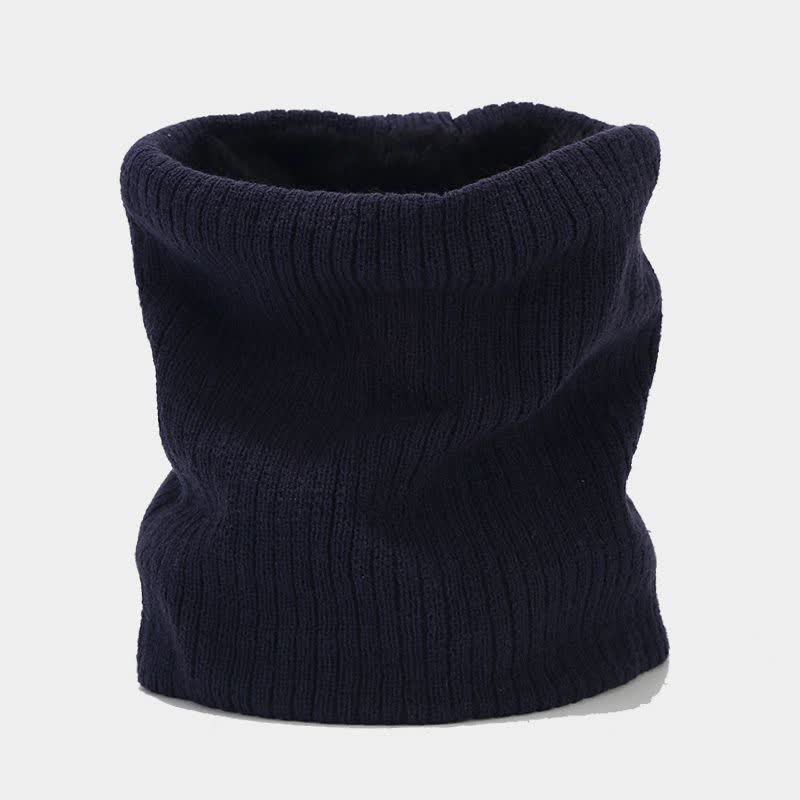 Conjunto de 3 guantes y bufanda unisex de sarga de color sólido