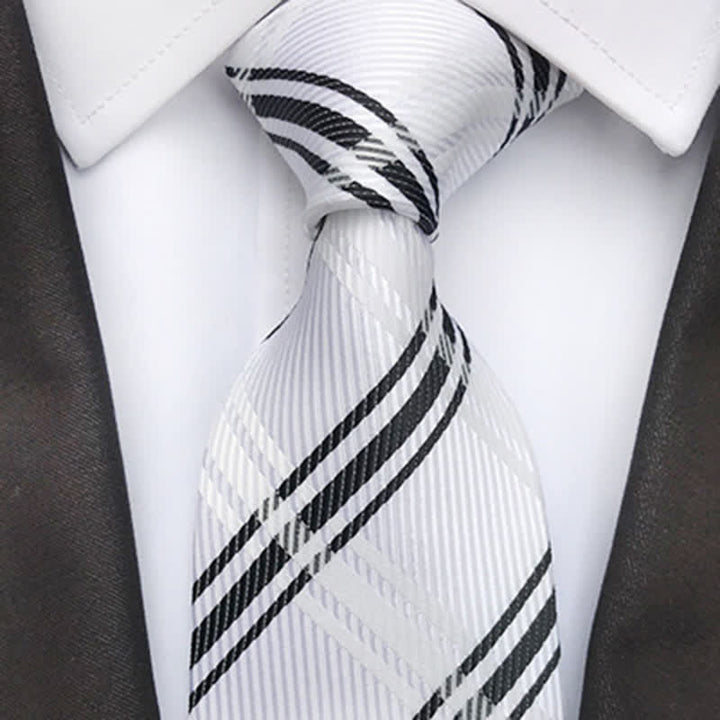 Corbata clasica escocesa a cuadros para hombre 