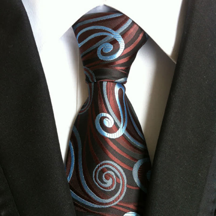 Corbata con estampado de cachemira y ondas Hurricane para hombre