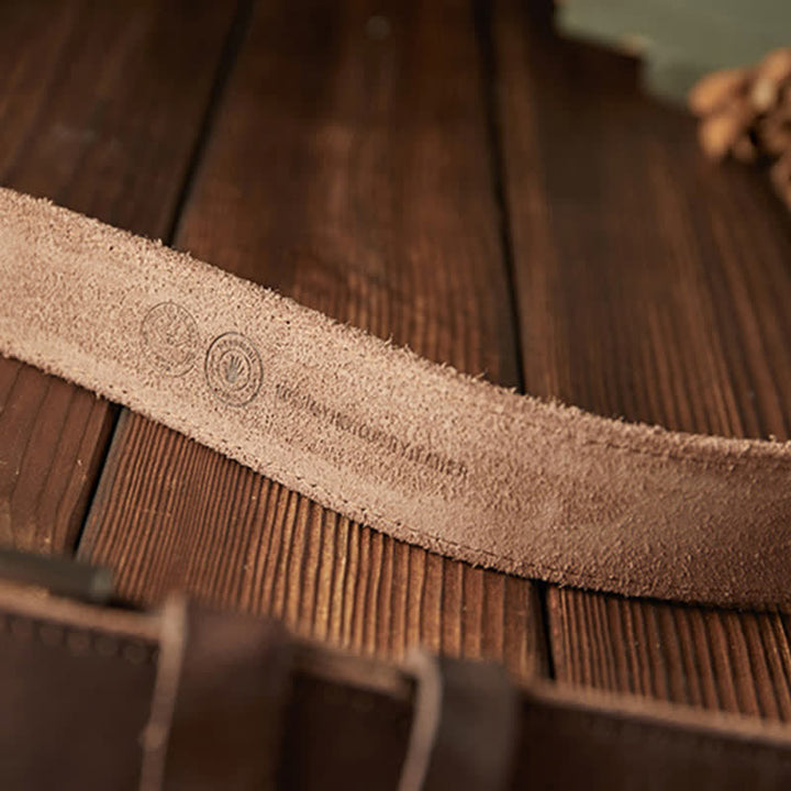 Cinturón clásico de cuero vaquero texturizado para hombre