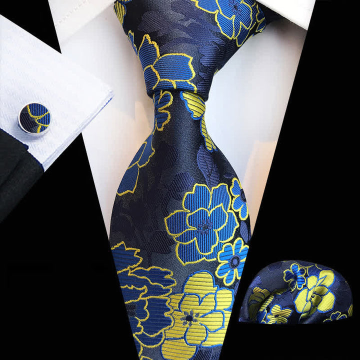 Conjunto de 3 corbatas con estampado floral para hombre