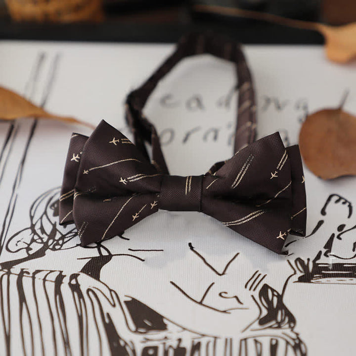 Pajarita elegante de lunares a rayas para hombre