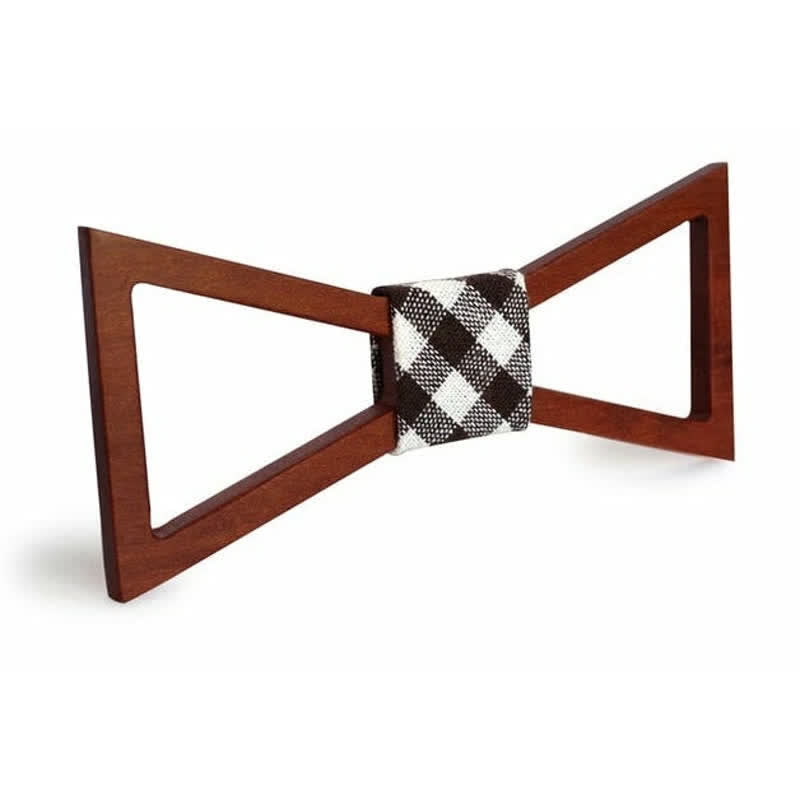 Pajarita clásica de madera con marco para hombre
