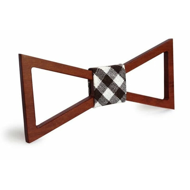 Pajarita clásica de madera con marco para hombre