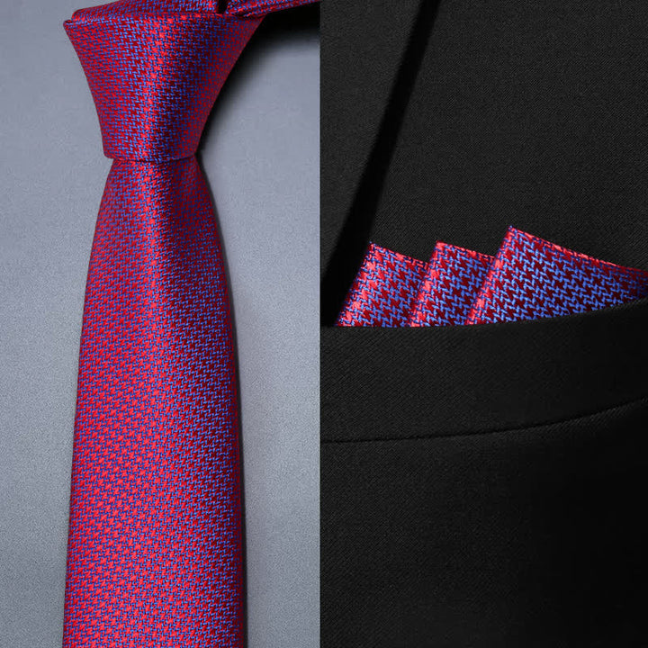 Conjunto de 2 corbatas con degradado rojo violeta noble para hombre